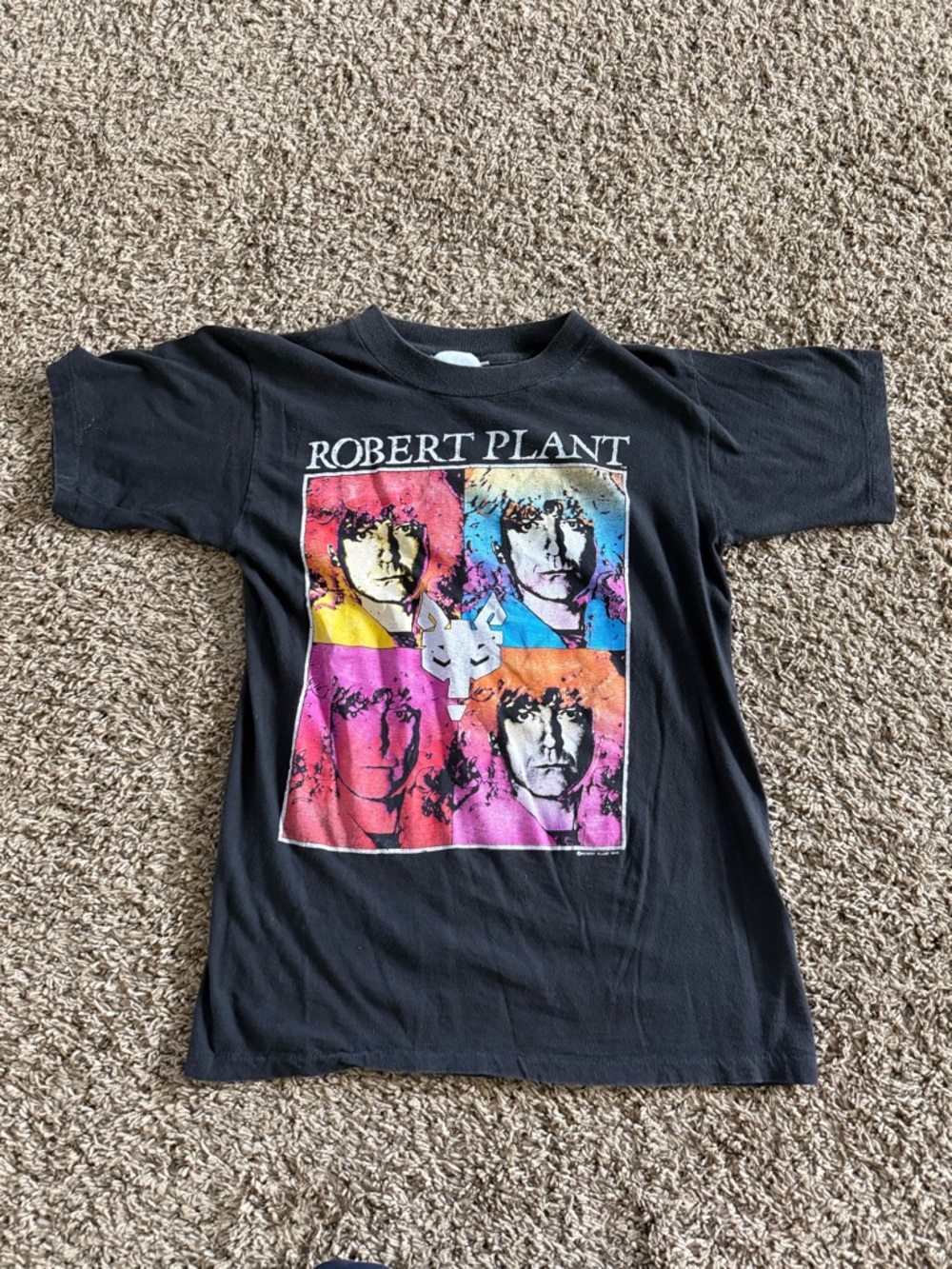 SOLD Black Graphic Band T‑Shirt with Multicolor Pop Art